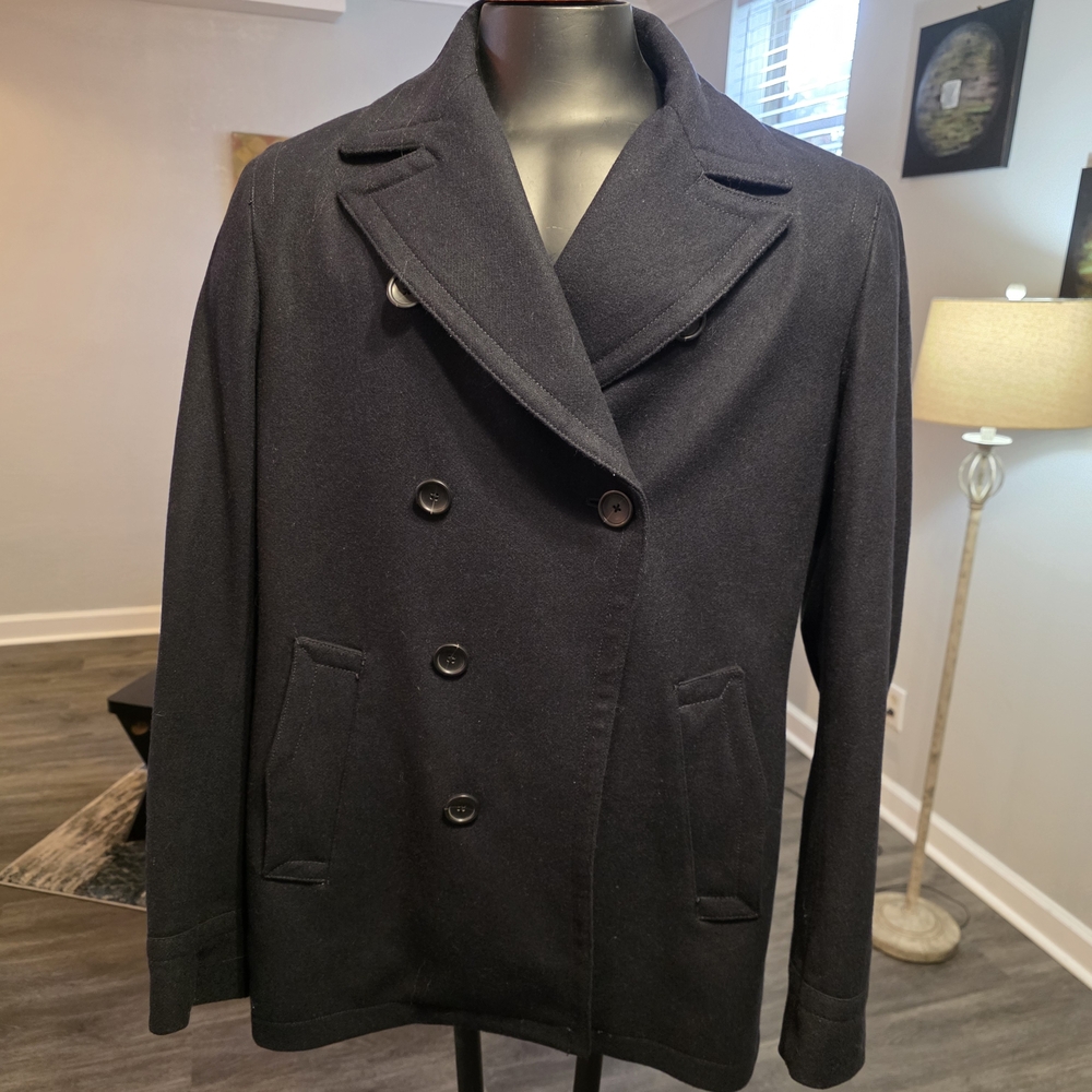 Classic Black Peacoat